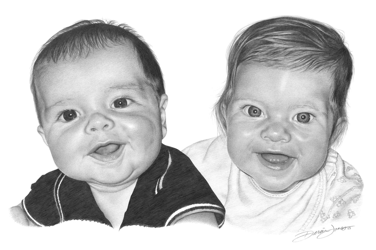 Jake & Grace, Graphite on Museum Board