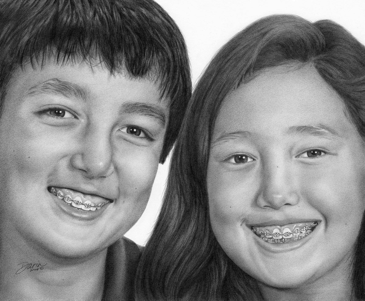 Ryan & Jaclyn, Graphite on Museum Board