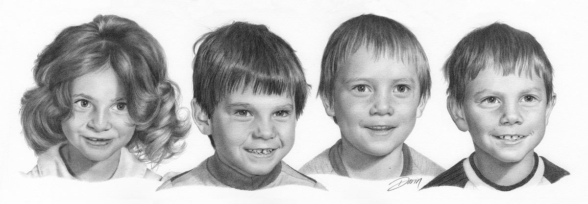 Thacker Kids, Graphite on Museum Board