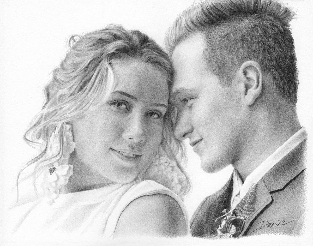 Abbe & Austin, Graphite on Museum Board