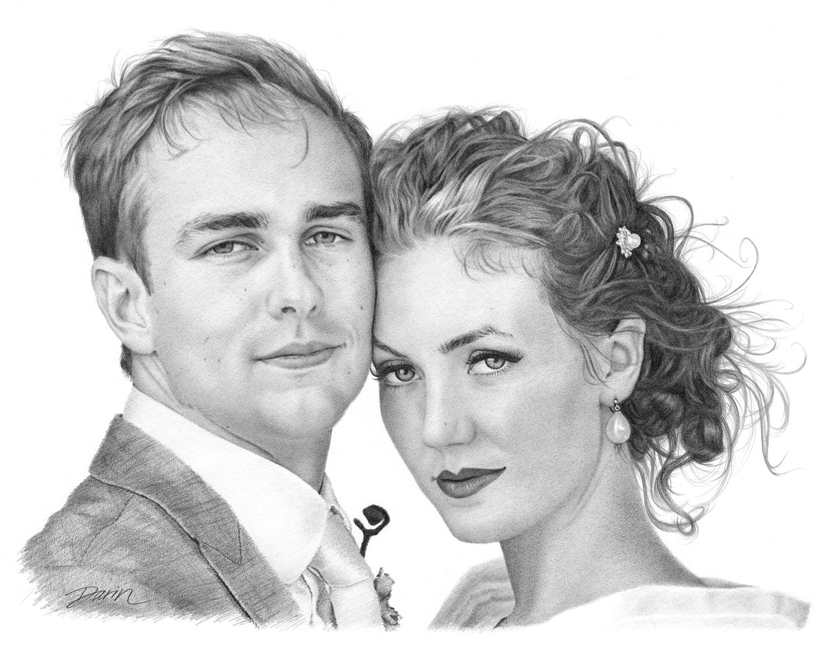 Tom & Sheridan, Graphite on Museum Board