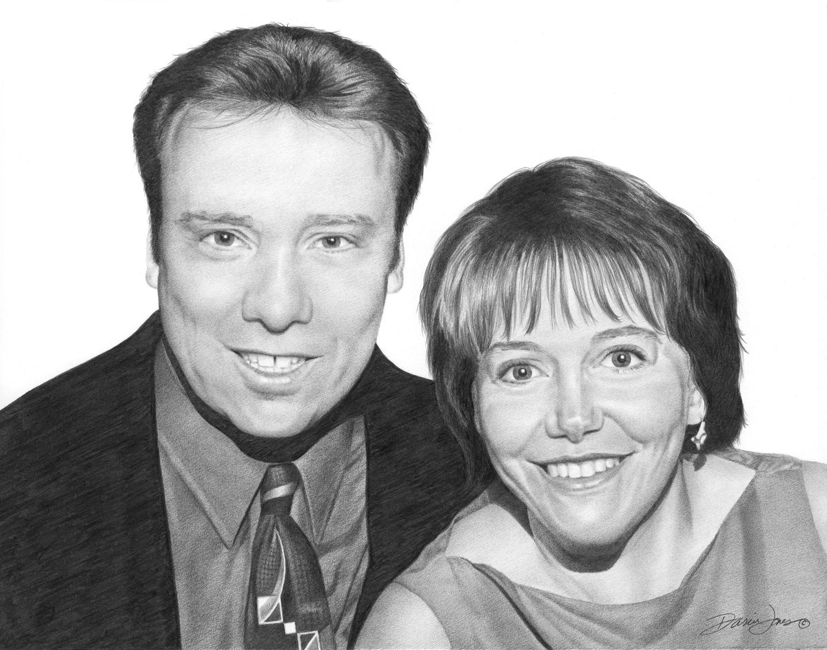 Ken & Julie, Graphite on Museum Board