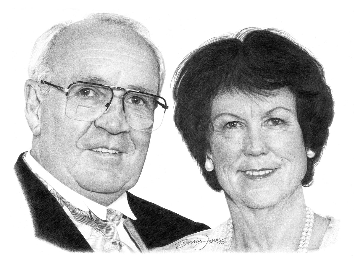 The Scotts, Graphite on Museum Board
