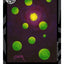 A cosmic painting with green orbs surrounding a yellow spiral on a dark purple space background. The title 'INFLUENCE' appears in gradient yellow-green at the bottom, with a black and gray design border, the DARIN JONES logo in the upper left, and website on the right.
