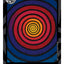 A painting of a psychedelic spiral design, beginning with yellow in the center and changing to orange, red, purple and blue. The word 'VORTEX' appears at the bottom in blue text, with a black and gray design border, the DARIN JONES logo in the upper left, and website on the right.