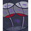 Abstract art print featuring two stylized overlapping wine glasses with purple and gray tones and red wine, set against a dark charcoal and purple background; signed 'Darin' in bottom-right, with white border.