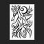 Black and white abstract pen‑and‑ink drawing with optical‑illusion shapes, featuring a stylized female profile; matted in black.
