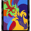 A painting of an abstract composition of two hands about to grasp, with swirling shapes in blue, purple, green, orange, red, and yellow. The word 'REACHING' appears in blue at the bottom, with a black and gray design border, the DARIN JONES logo in the upper left, and website on the right.