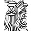 Black and white abstract pen‑and‑ink drawing with optical‑illusion shapes.