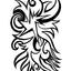 Black and white abstract pen‑and‑ink drawing with optical‑illusion shapes, featuring a comic book-like explosion shape.