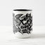 White ceramic coffee mug with a black handle and black interior, featuring a wrap‑around print of the artwork titled “Lookin’ Shark.“