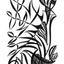 Black and white abstract pen‑and‑ink drawing with optical‑illusion shapes, featuring a stylized birds, a fish, face, and a mouth yelling "AHH!" 