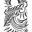  Black and white abstract pen‑and‑ink drawing with optical‑illusion shapes.