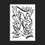 Black and white abstract pen‑and‑ink drawing with optical‑illusion shapes, a bird, and eye, matted in black.