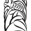 Black and white abstract pen‑and‑ink drawing with optical‑illusion, finger-like shapes.