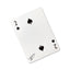 Back of the playing card showing the 2 of spades with a hand‑signed signature ‘DJ’ in black ink.
