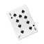 Back of the playing card showing the 9 of spades with a hand‑signed signature ‘DJ’ in black ink.