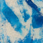 Abstract textured painting with layered brush and palette-knife strokes in blue.