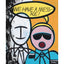 Painted cartoon-style illustration of a missionary in all-white and another with a pink face and teal shirt, with a speech bubble saying “WE HAVE A MESS-AGE!” on a half-white, half-orange background; signed 'DARIN J.' in the black nametag, with a white border.