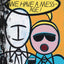 Painted cartoon-style illustration of a missionary in all-white and another with a pink face and teal shirt, with a speech bubble saying “WE HAVE A MESS-AGE!” on a half-white, half-orange background; signed 'DARIN J.' in the black nametag.